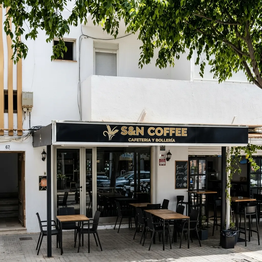 Fachada de S&N Coffee en Ibiza